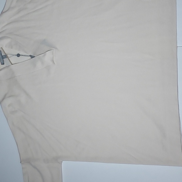 NEW Neiman Marcus Cashmere Sweater Oversized V-Neck White Cream L-XL - Picture 9 of 16